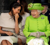 Meghan Markle effectue son premier déplacement officiel avec la reine Elizabeth II à Widnes. Le 14 juin 2018