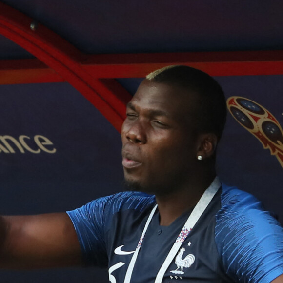 Paul Pogba et ses frères Florentin Pogba et Mathias Pogba - Célébrités dans les tribunes opposant la France à l'Argentine lors des 8ème de finale de la Coupe du monde à Kazan en Russie le 30 juin 2018 © Cyril Moreau/Bestimage