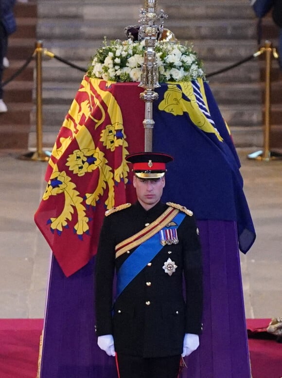 Le prince William, prince de Galles - Veillée des petits-enfants de la reine Elizabeth II au Westminster Hall à Londres, Royaume Uni