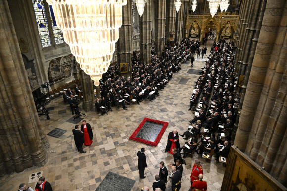 Service funéraire à l'Abbaye de Westminster pour les funérailles d'Etat de la reine Elizabeth II d'Angleterre le 19 septembre 2022. © Gareth Cattermole / PA via Bestimage 