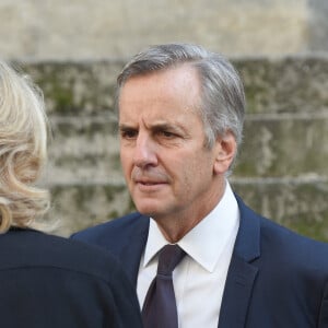 Bernard de La Villardière - Obsèques de Pierre Bellemare à l'église Saint-Roch de Paris, France, le 31 mai 2018.