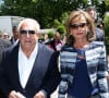 Dominique Strauss-Kahn et sa compagne Myriam L'Aouffir aux Internationaux de France de tennis de Roland Garros le 30 mai 2015.