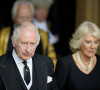 Le roi Charles III d'Angleterre et la reine consort Camilla Parker Bowles - Sorties - Les deux Chambres du Parlement se réunissent pour une cérémonie de condoléances à Westminster Hall à Londres, suite au décès de la reine Elisabeth II d'Angleterre. Le 12 septembre 2022