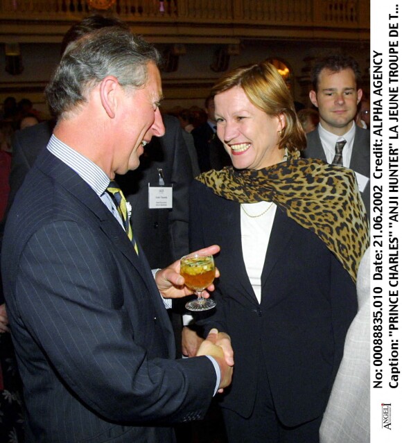 Le prince Charles,et Anji Hunter, à Buckingham
