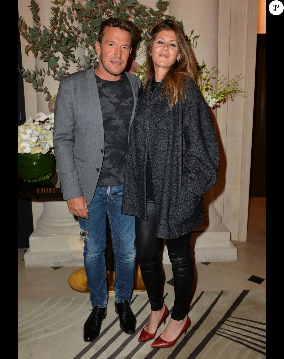 Benjamin Castaldi et sa femme Aurore Aleman - Inauguration du nouvel hôtel 5 parisien au coeur du Triangle d'Or "Les Jardins du Faubourg" à Paris © Veeren/Bestimage