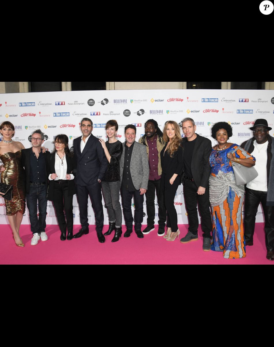 Frédérique Bel, Romain Rojtman, Chantal Lauby, Ary Abittan, Emilie Caen, Philippe de Chauveron, Noom Diawara, Elodie Fontan, Medi Sadoun, Salimata Kamate, Pascal N'Zonzi - 27ème cérémonie des Trophées du Film Français au Palais Brongniart à Paris, le 11 février 2020. © Coadic Guirec/Bestimage