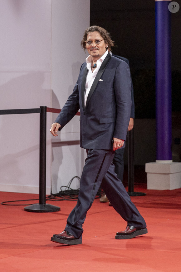 Johnny Depp lors de la première de "City of Lies" lors de la 47e édition du Festival du Cinéma Américain de Deauville le 5 septembre 2021. © Olivier Borde / Bestimage
