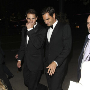 Roger Federer et Rafael Nadal au dîner "Laver Cup" à Londres, le 22 septembre 2022. 