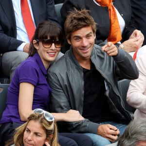 Nolwenn Leroy et Arnaud Clément aux internationaux de France de Roland-Garros. Le 9 juin 2012.