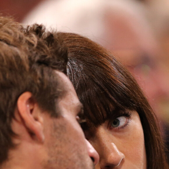 Nolwenn Leroy et Arnaud Clement assistent a l'Open Masters 1000 de Tennis Paris Bercy le 1er novembre 2013.