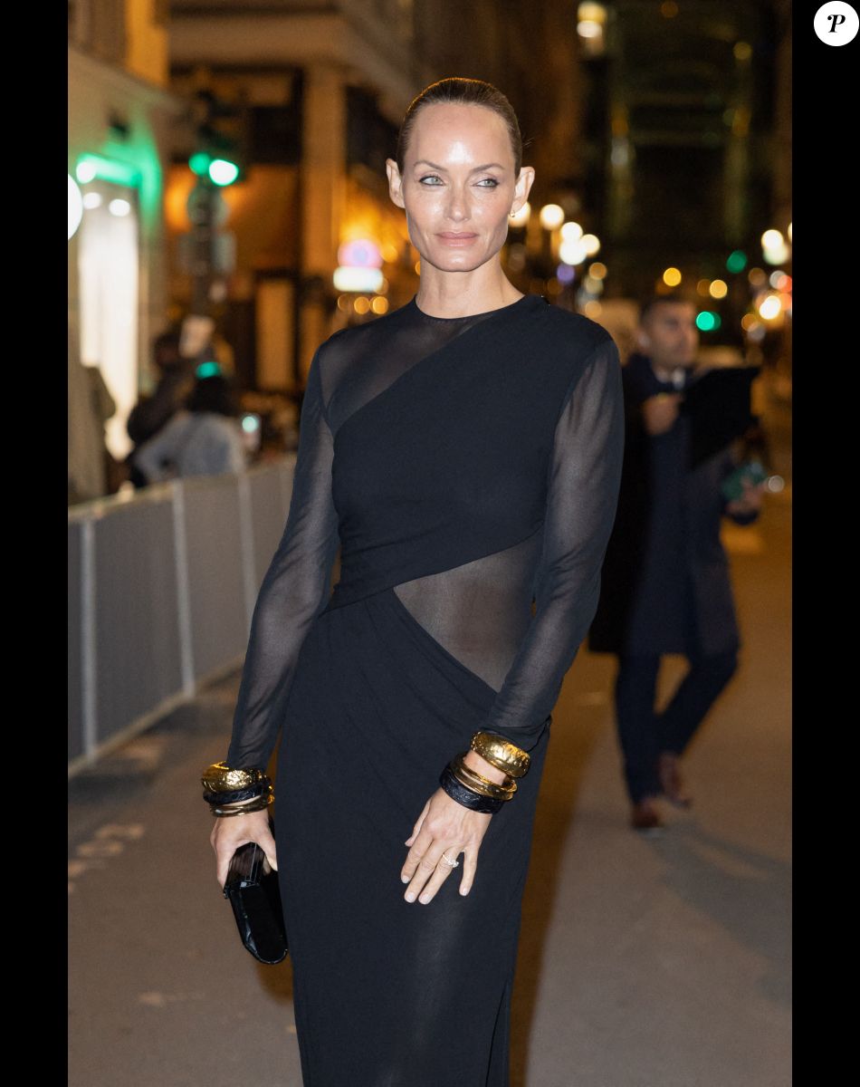 Amber Valletta - Arrivées au dîner d'ouverture du restaurant "Sushi Park" rue Saint-Honoré lors de la fashion week de Paris. Le 28 septembre 2022 © Olivier Borde / Bestimage