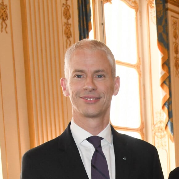 Exclusif - Franck Riester et Christophe Dechavanne - Christophe Dechavanne reçoit le grade d'Officier des Arts et des Lettres au Ministère de la Culture à Paris le 15 mai 2019. © Coadic Guirec / Bestimage  