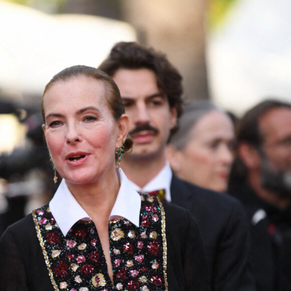 Guillaume Canet, Carole Bouquet - Montée des marches pour la cérémonie de clôture du 75ème Festival International du Film de Cannes. Le 28 mai 2022 © Rachid Bellak / Bestimage 