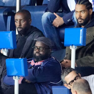 Ladj Ly, Djebril Zonga, Issa Doumbia - People au match de football en ligue 1 Uber Eats : PSG vs Nice (2-1) au Parc des Princes à Paris le 1er octobre 2022.