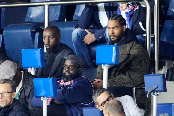 Ladj Ly, Djebril Zonga, Issa Doumbia - People au match de football en ligue 1 Uber Eats : PSG vs Nice (2-1) au Parc des Princes à Paris le 1er octobre 2022.
