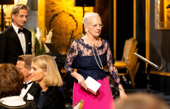La reine Margrethe II de Danemark lors du dîner de gala à l'occasion de l'événement "Nordic Language Award 2022" au Grand Hotel à Oslo. Le 26 septembre 2022 