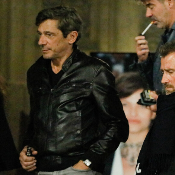 Dominique Guillo, Alexandre Brasseur - Hommage à Charlotte Valandrey en l'église Saint François-Xavier à Paris le 6 octobre 2022. © Christophe Clovis/Bestimage