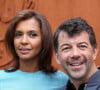 Karine Le Marchand et Stéphane Plaza au village des Internationaux de France de tennis de Roland Garros à Paris. Le 1er juin 2015. 