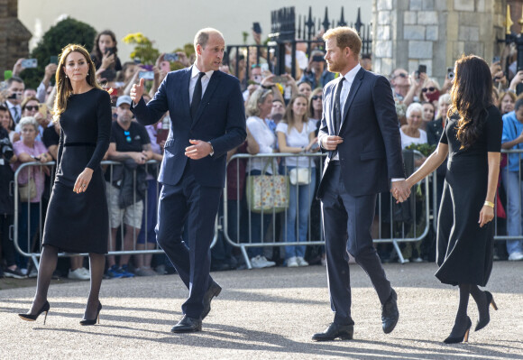 Le prince de Galles William, la princesse de Galles Kate Catherine Middleton, le prince Harry, duc de Sussex, Meghan Markle, duchesse de Sussex