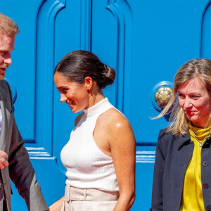 Le prince Harry, duc de Sussex et Meghan Markle, duchesse de Sussex, arrivent à l'hôtel de ville pour l'événement Invictus Games Dusseldorf 2023 One Year to Go, à Düsseldorf, Allemagne, le 6 septembre 2022. 