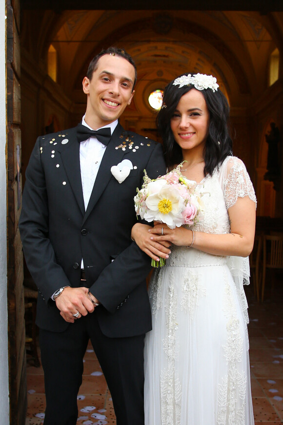 Mariage religieux en l'église de Villanova d'Alizée et Grégoire Lyonnet - Villanova le 18 juin 2016 © Olivier Huitel - Olivier Sanchez / Bestimage - Crystal.