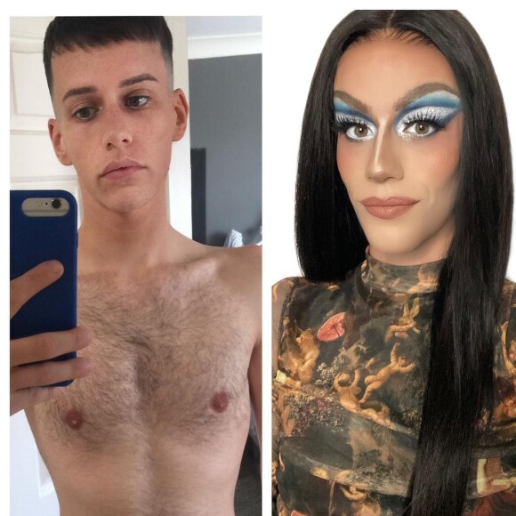 Transformation de Thomas Vitiello en drag queen
