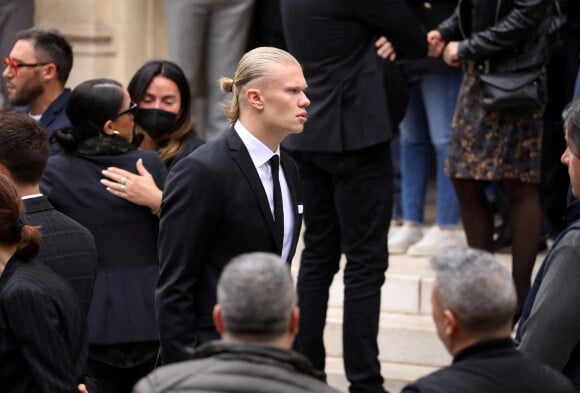 Exclusif - Erling Haaland, joueur du Borussia Dortmund - Obsèques de Mino Raiola, agent de joueurs de football, en l'Eglise Saint-Charles de Monaco, le 5 mai 2022. © Jean-François Ottenello / Nice Matin / Bestimage