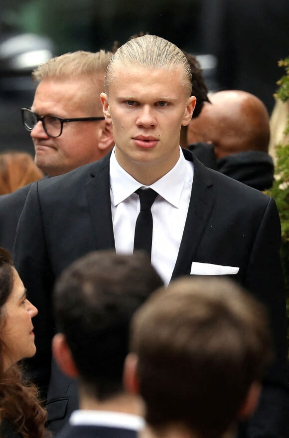 Exclusif - Erling Haaland, joueur du Borussia Dortmund - Obsèques de Mino Raiola, agent de joueurs de football, en l'Eglise Saint-Charles de Monaco. © Jean-François Ottenello / Nice Matin / Bestimage