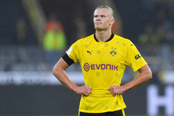 Erling Haaland - Match de football Bayern Munich VS Borussia Dortmund lors de la Supercoupe Allemagne (3-1). Le Bayern Munich bat le Borussia Dortmund et remporte la Supercoupe d'Allemagne Le 17 août 2021 © Imago / Panoramic / Bestimage