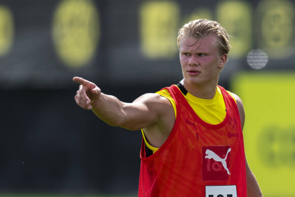 Erling Braut Haaland - L'équipe de football Borussia Dortmund est à l'entraînement, le 3 août 2020 à Dortmund.