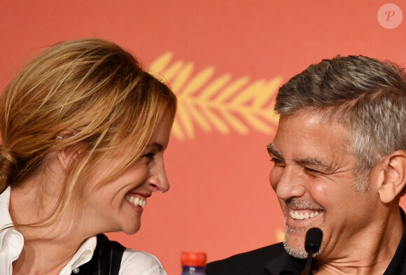 Julia Roberts, George Clooney - Conférence de presse du film "Money Monster" lors du 69ème Festival International du Film de Cannes. Le 12 mai 2016. 