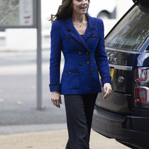 Catherine (Kate) Middleton, princesse de Galles, visite la Copper Box Arena du Queen Elizabeth Olympic Park, pour participer à un événement avec Coach Core, qui fête ses 10 ans, à Londres, Royaume Uni, le 13 octobre 2022. 