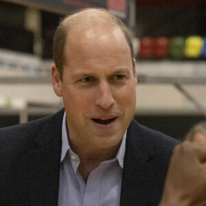 Le prince William, prince de Galles, visite la Copper Box Arena du Queen Elizabeth Olympic Park, pour participer à un événement avec Coach Core, qui fête ses 10 ans, à Londres, Royaume Uni, le 13 octobre 2022. 