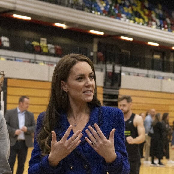 Catherine (Kate) Middleton, princesse de Galles, visite la Copper Box Arena du Queen Elizabeth Olympic Park, pour participer à un événement avec Coach Core, qui fête ses 10 ans, à Londres, Royaume Uni, le 13 octobre 2022. 