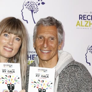 Nagui et sa femme Mélanie Page - Photocall du XVème gala pour la Fondation Recherche Alzheimer à l'Olympia à Paris le 14 mars 2022. © Photo Marc Ausset-Lacroix/Bestimage