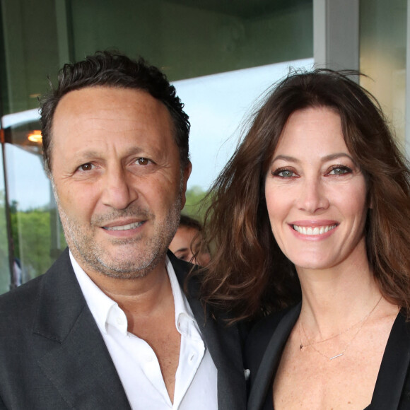 Arthur et Mareva Galanter au déjeuner de la finale Messieurs de France Télévision (jour 15) sur la terrasse de France Télévision lors des Internationaux de France de Tennis de Roland Garros 2022 à Paris, France, le 5 Juin 2022. © Bertrand Rindoff/Bestimage.