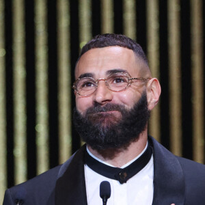 Karim Benzema sacré Ballon d'Or 2022 au théâtre du Ch$atelet à Paris, le 17 octobre 2022. Photo by Gao Jing/Xinhua/ABACAPRESS.COM