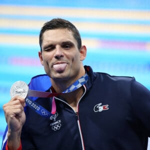 Florent Manaudou - Florent Manaudou, médaille d'argent du 50 m nage libre aux jeux olympiques Tokyo 2020 (23 juillet - 8 août 2021), le 1er août 2021.