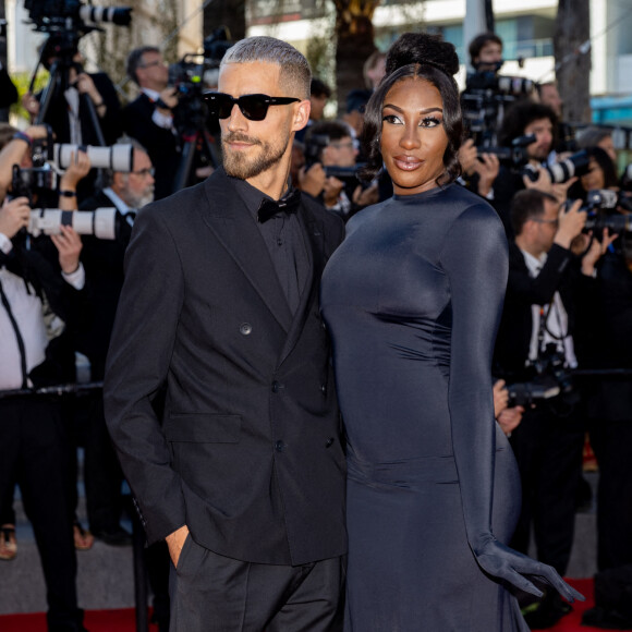 Vladimir Boudnikoff et Aya Nakamura - Montée des marches du film " Armageddon Time " lors du 75ème Festival International du Film de Cannes. Le 19 mai 2022