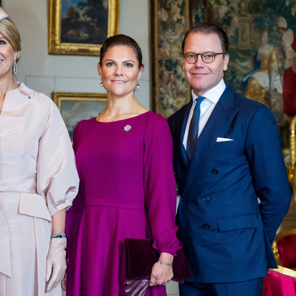 Princesse Victoria, Prince Daniel - Cérémonie d'accueil du roi et de la reine des Pays-Bas au palais royal de Stockholm, à l'occasion de leur voyage officiel en Suède. Le 11 octobre 2022 