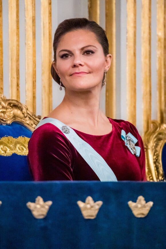 La princesse Victoria de Suède - La famille royale de Suède lors de l'Assemblée solennelle de l'Académie suédoise à Stockholm.
