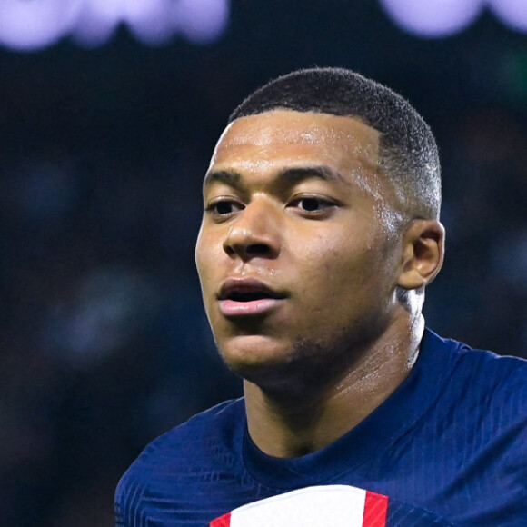 Kylian Mbappé - Match de Ligue 1 Uber Eats "PSG -OM" (1-0) au Parc des Princes à Paris le 16 octobre 2022.