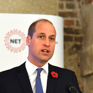 Le prince William, duc de Cambridge, et Kate Middleton, duchesse de Cambridge, assistent au lancement de l'association caritative "National Emergencies Trust" à l'Eglise St Martin-in-the-Fields à Londres, le 7 novembre 2019. 