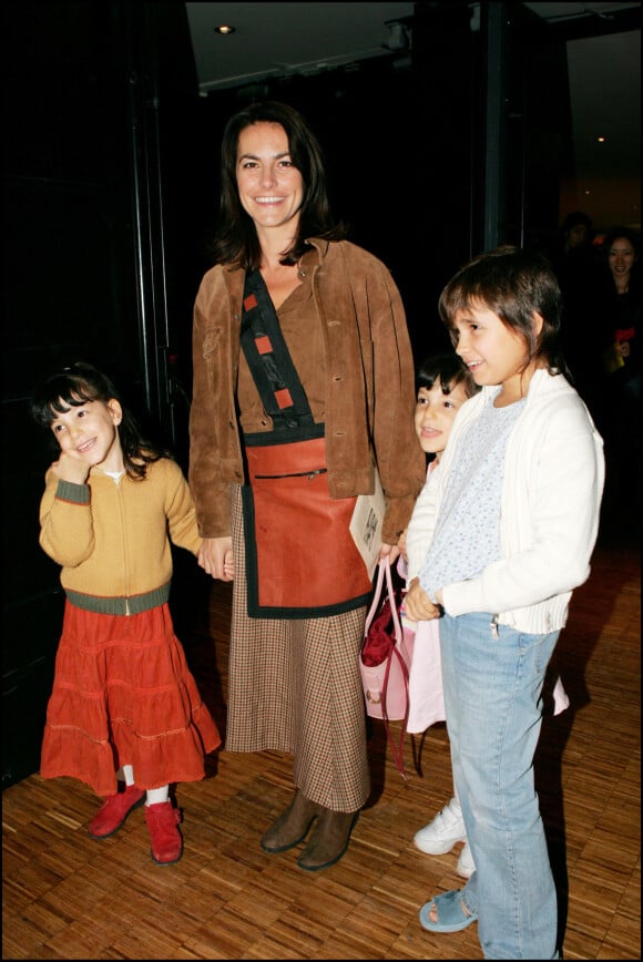 Lio et ses filles Léa et Garance - Défilé de mode Stella Cadente en 2005 à Paris