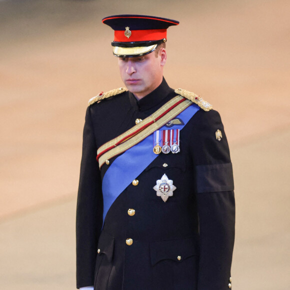 Le prince William, prince de Galles - Veillée des petits-enfants de la reine Elizabeth II au Westminster Hall à Londres, Royaume Uni, le 17 septembre 2022. 