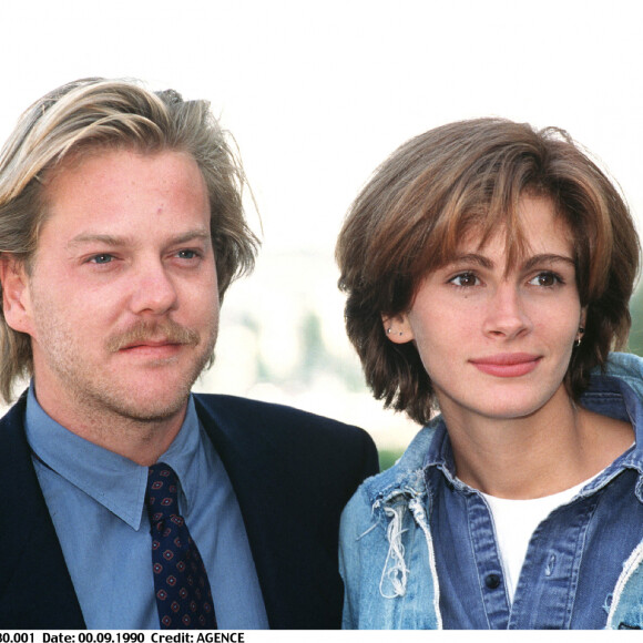 Kiefer Sutherland et Julia Roberts au Festival de Deauville 1990. 