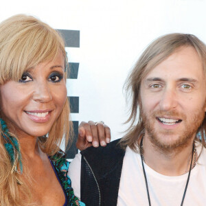 David et Cathy Guetta inaugurent à l'aéroport d'Ibiza le "F*** Me I'm famous lounge club", premier dancefloor dans un aéroport le 17 juillet 2012