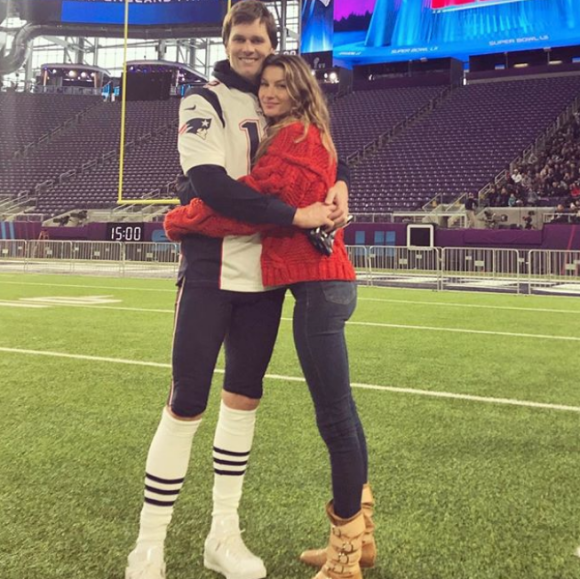 Gisele Bündchen et Tom Brady. Février 2018.