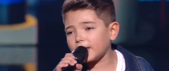 Lissandro lors de la demi-finale de "The Voice Kids 2020", samedi 3 octobre 2020, TF1