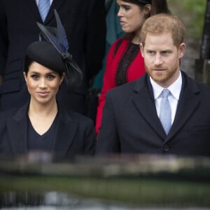 Le prince Harry, duc de Sussex, Meghan Markle, duchesse de Sussex - La famille royale assiste à la messe de Noël à Sandringham.